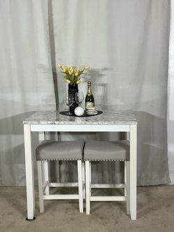 Compact High Dining Table & 2 Stools PERFECT FOR STUDIO LIVING!
