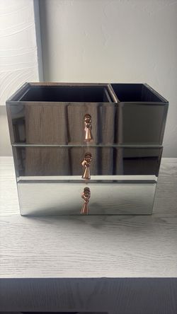 Mirrored Makeup Organizer with Drawers