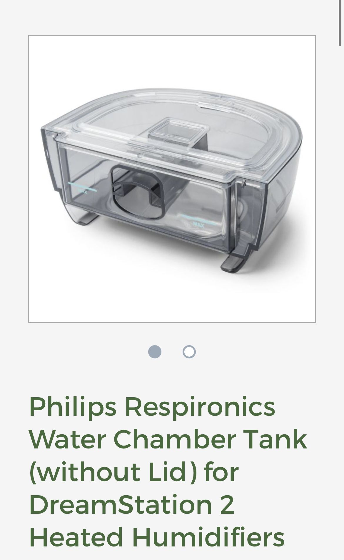 Philips Respironics Water Chamber Tank & Filters Cpap Machine