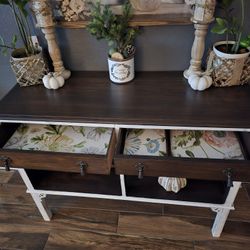 Beautiful Vintage Buffet/sofa Table/ Entry Table/ Coffee Bar