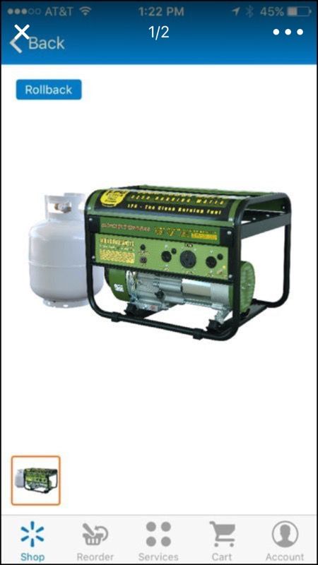 Sportsman 4000 lpg generator