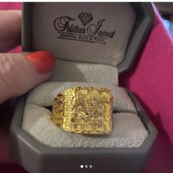 Stunning 14K Gold Plated Ring - Bird Design