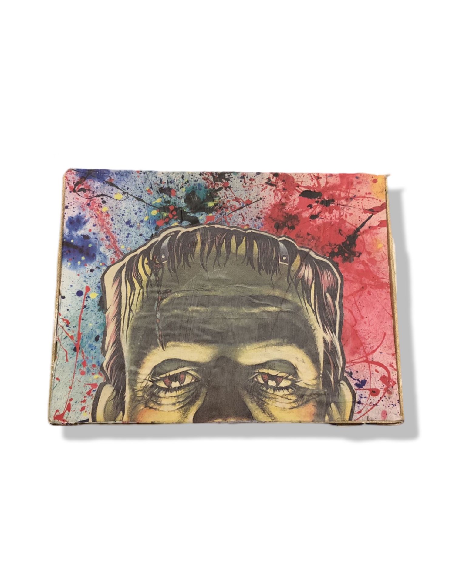 Decoupaged Spooky Halloween Frankenstein Storage Cigar Box