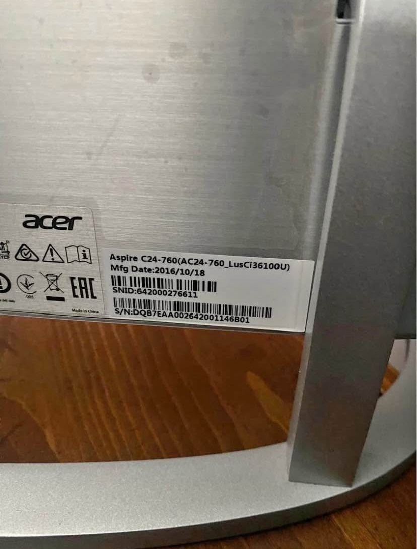 Acer all in one desktop 1Tb