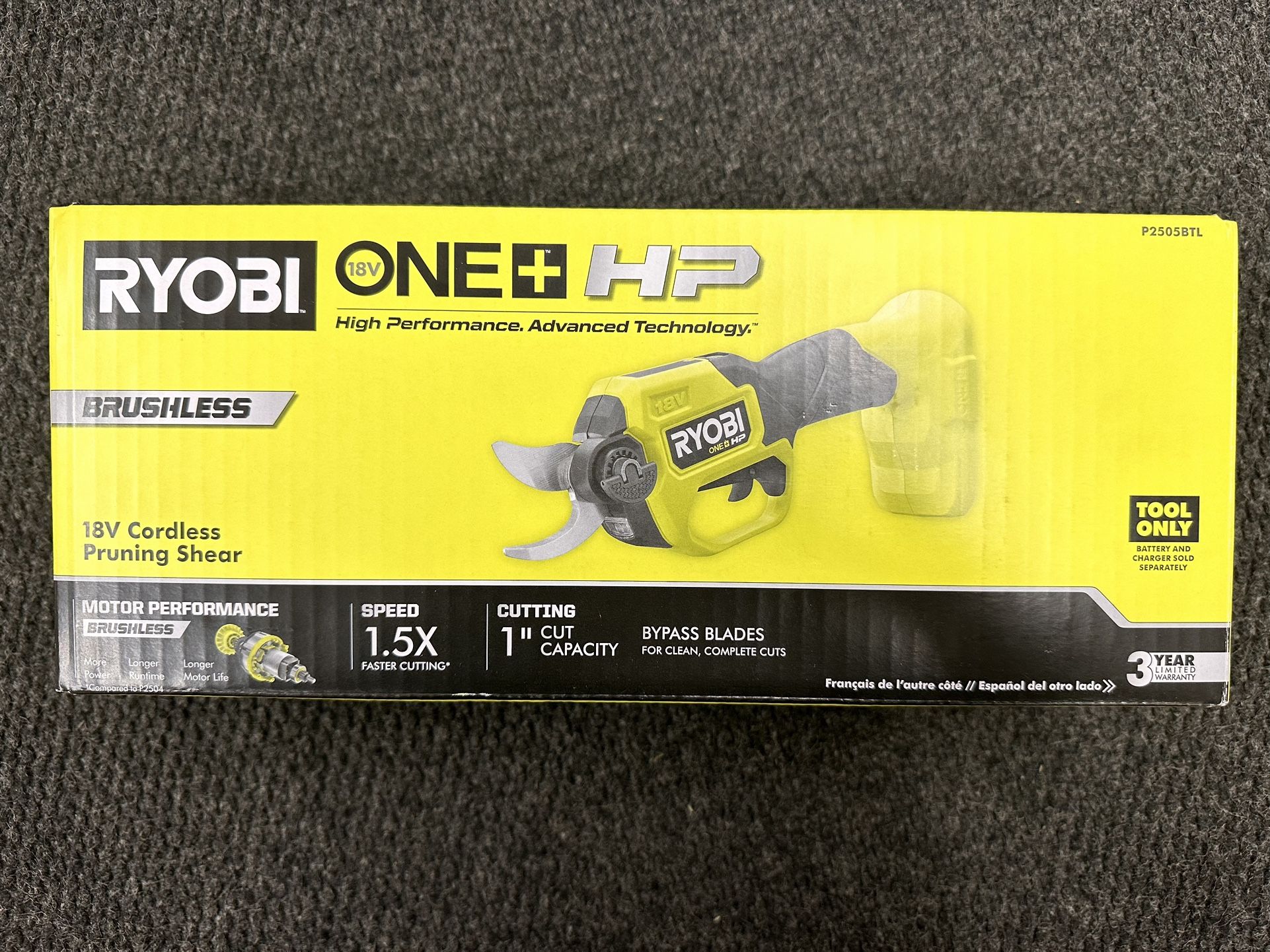 NEW! Ryobi 18V Cordless Pruning Sheer - Unopened