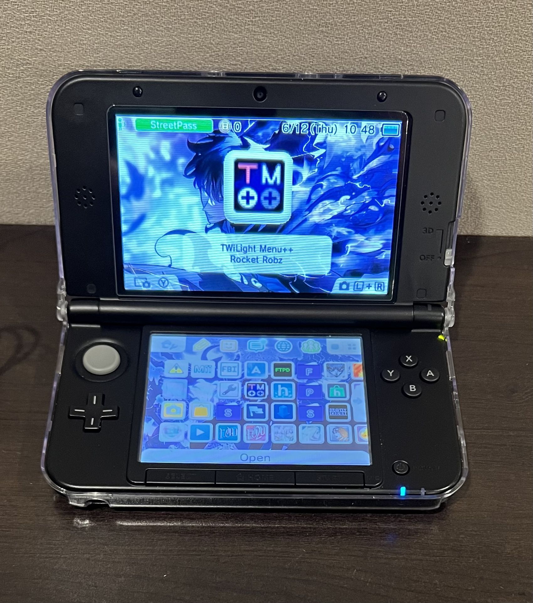 Nintendo 3DS XL Blue 128 gb Micro SD card with adapter Card HBN Twilight