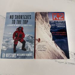 2 Autographed Paperback Books by Ed Viesturs 