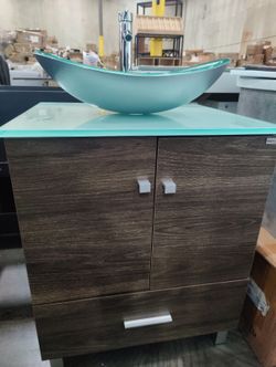 
24" Modern Bathroom Vanity Wood Cabinet Modern Design 