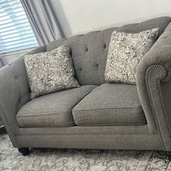 Gray Loveseat 