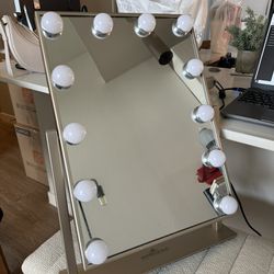 Desk Vanity Mirror With Lights 