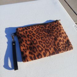 Leopard Zippered Clutch
