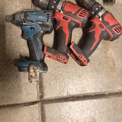 Milwaukee hammer drills/ Makita impact