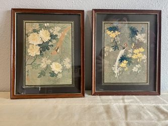 Vintage Asian Songbird Prints