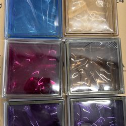 Brilly glass blocks with injected colors 7-1/2" x 7-1/2" x 3-1/8"