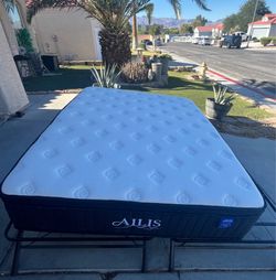Ailis Queen Mattress, 14 Inch Queen Hybrid Mattress , Medium Firm only