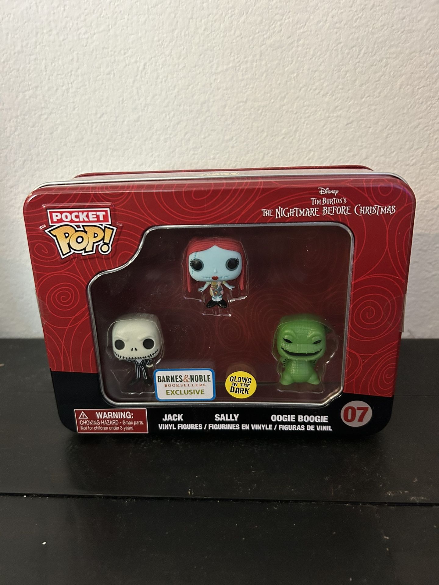 VAULTED Funko Pocket Pop! Disney Nightmare Before Christmas 3pk Tin #07 B&N Exclusive