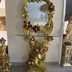 Very  Gorgeous Entry console With Mirror 