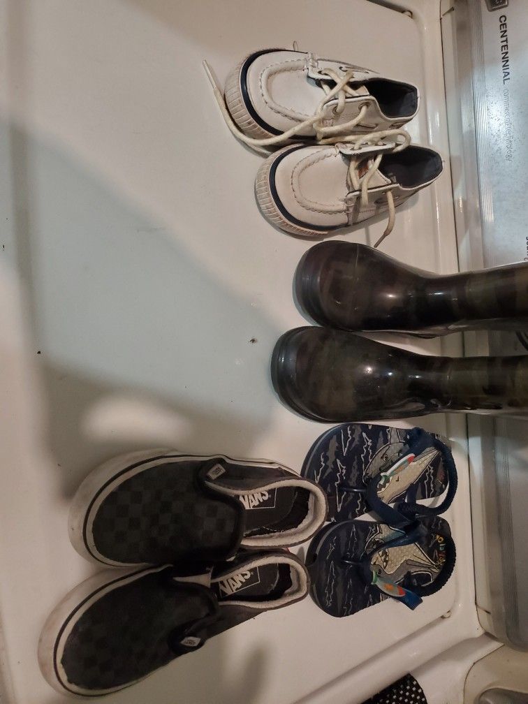 Little Boys Shoea Size 8 Van's Keds Boots Sandles Lot Of 4 Pair