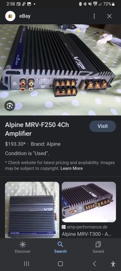 ALPINE MRV-F250 4chアンプ ALPINE AMPLIFIER AMP MRV-F250 4/3/2 CHANNEL 12V DC NEG