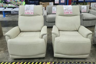 Sanders Leather Power Recliner with Power Headrest   $499.99