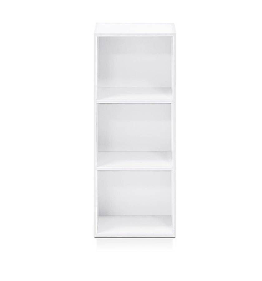 3-Tier Open Shelf Bookcase White