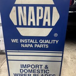 Vintage NAPA Wiper Blade Cabinet 28 1/2” H x 17 1/2” W X 8 1/2” D. Must Pickup