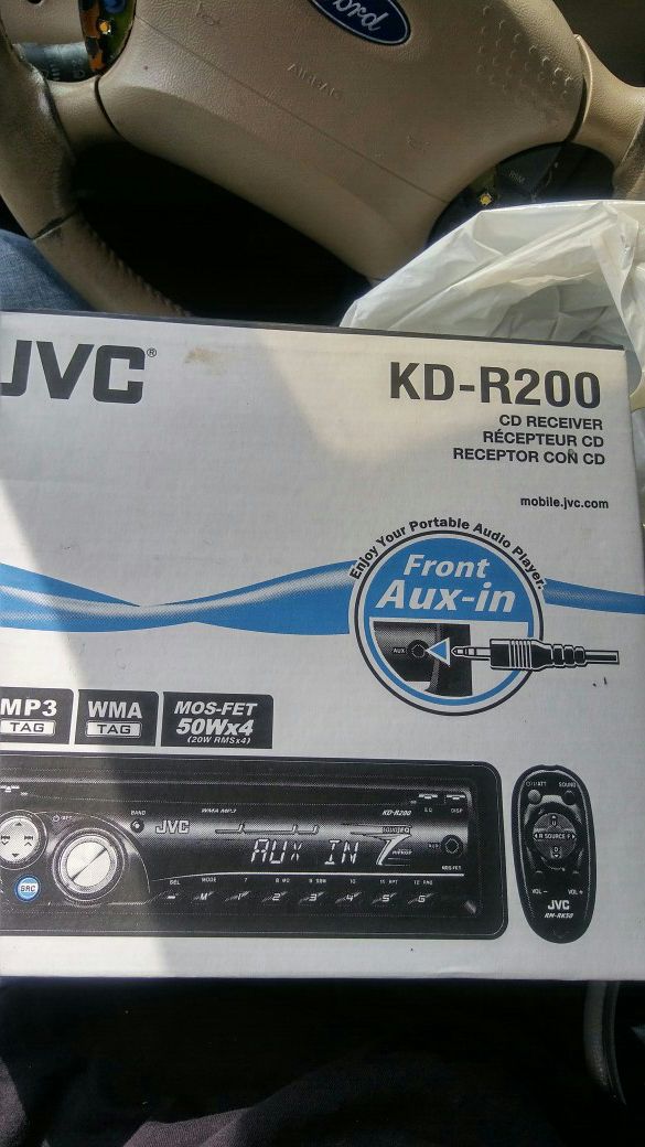 Jvc kdr200 cd receiver car audio with aux and remote