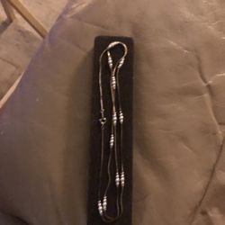 VINTAGE KOREA STAMPED COBRA STYLE CHAIN PEARLS GOLD TONE 