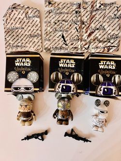 Disney park exclusive VINYLMATION Star Wars collection set a three