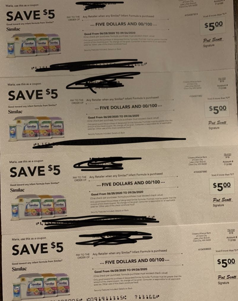 Similac coupons. Free! You pick up!!