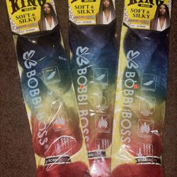 3 pack Rainbow braiding hair 