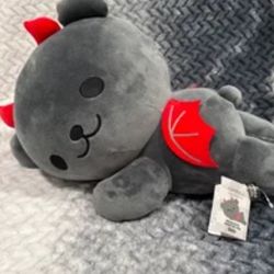 10” Black and Red Bear Devil Bedtime Plushie