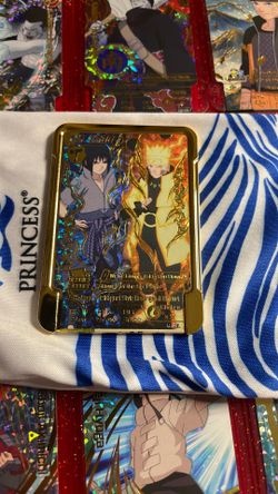 Gold 6 star Naruto emblem battle card