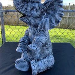 Large, Happy Elephant Statue