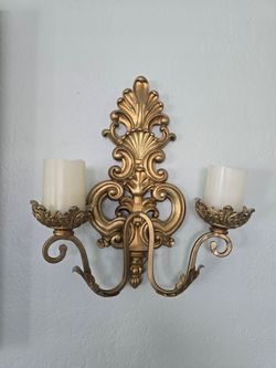 Wall mounted candle holders x2