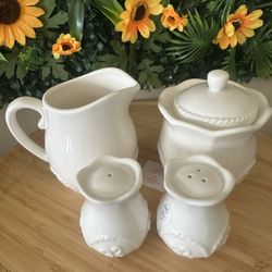 Set Azucarera Y Cremera Y Saleros