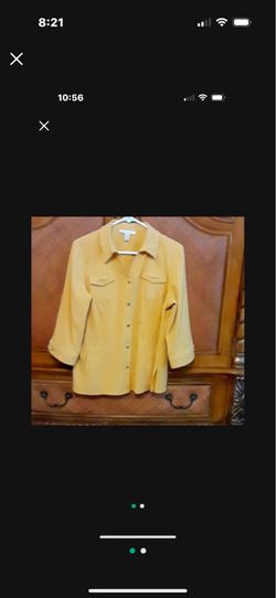 Velvet like fabric can be worn as a jacket size PL, By JM