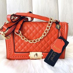 Red Diamond Lattice Bag