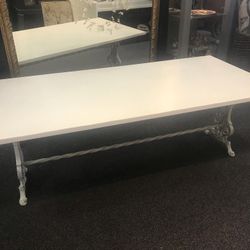 Vintage Base White Topped Coffee Table