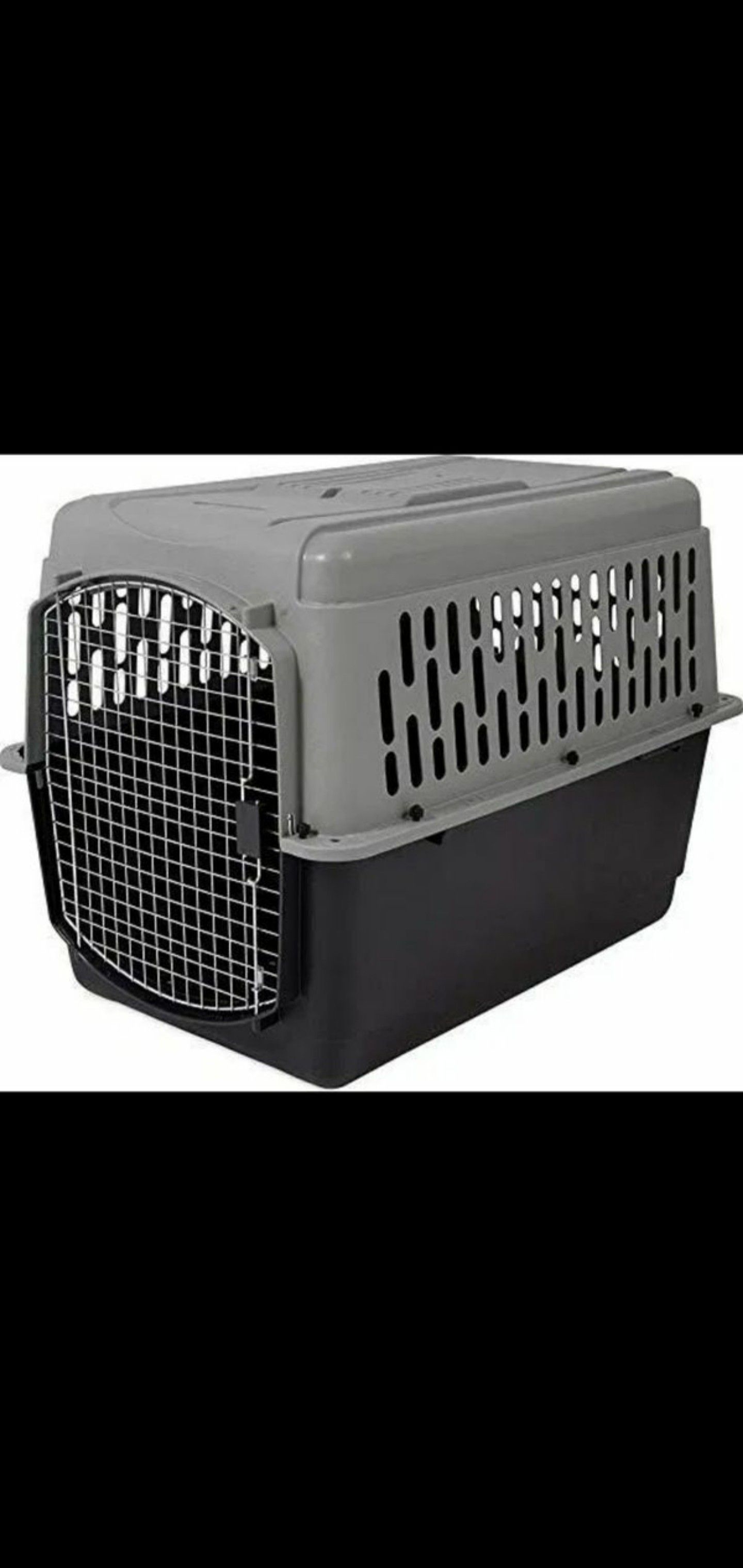 Aspen Pet Porter Heavy-Duty Pet Carrier,Dark Blue/Black