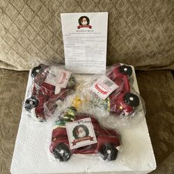 Mr Christmas Rd Mini LED Ceramic Lighted Trucks