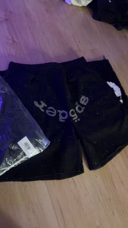 Spider shorts rhinestones black