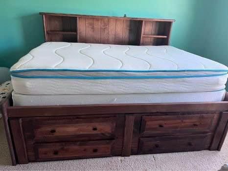 Catalina Chestnut Full Roomsaver Bed
