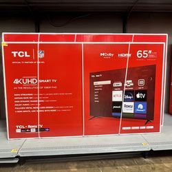 65” TCL Smart 4k LED Uhd Tv