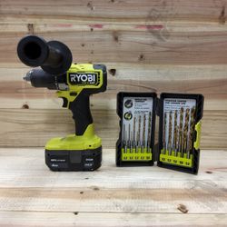 Ryobi HP Hammer Drill Kit W/ Drill Bits