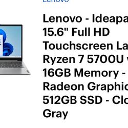  Lenovo - Ideapad 1 15.6" Full HD Touchscreen Laptop 
