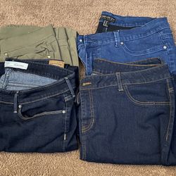 Women Size 18 Pants (4 Pairs)