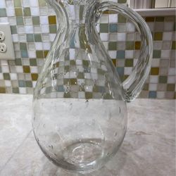 Large glass pitcher