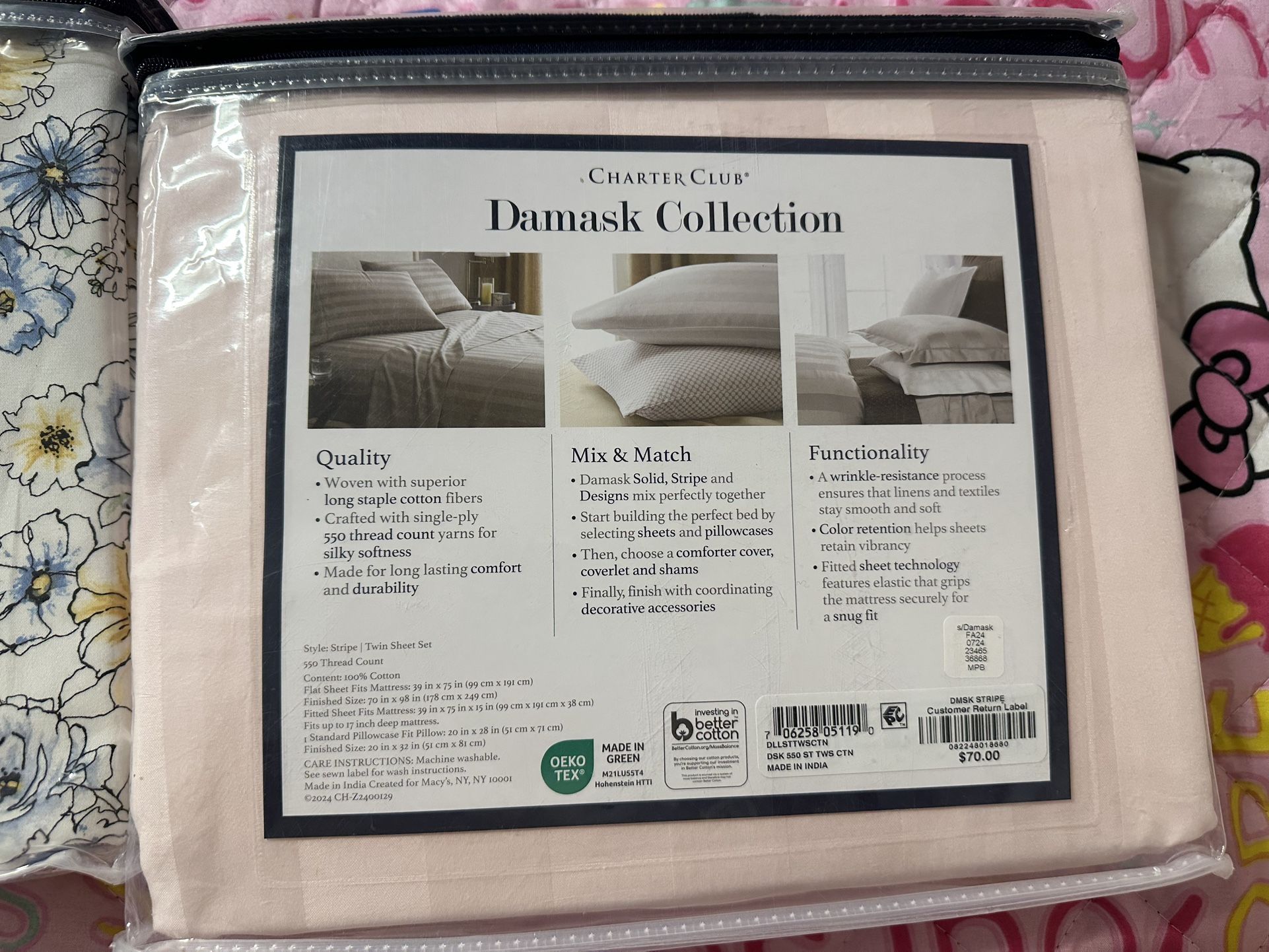 Charter Club Damask Twin Sizes Sheet Sets