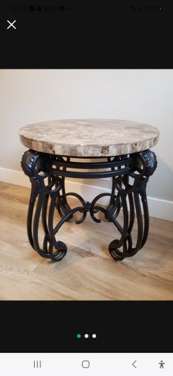 Granite And Metal Table
